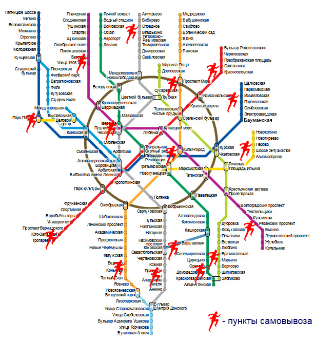 Пункты самовывоза в Москве