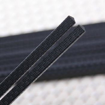 Черные квадратные палочки с текстурой 24 см