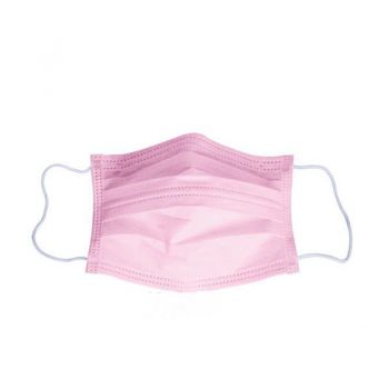 Розовые маски для лица, защитные, трехслойные, Чистовье (10шт)